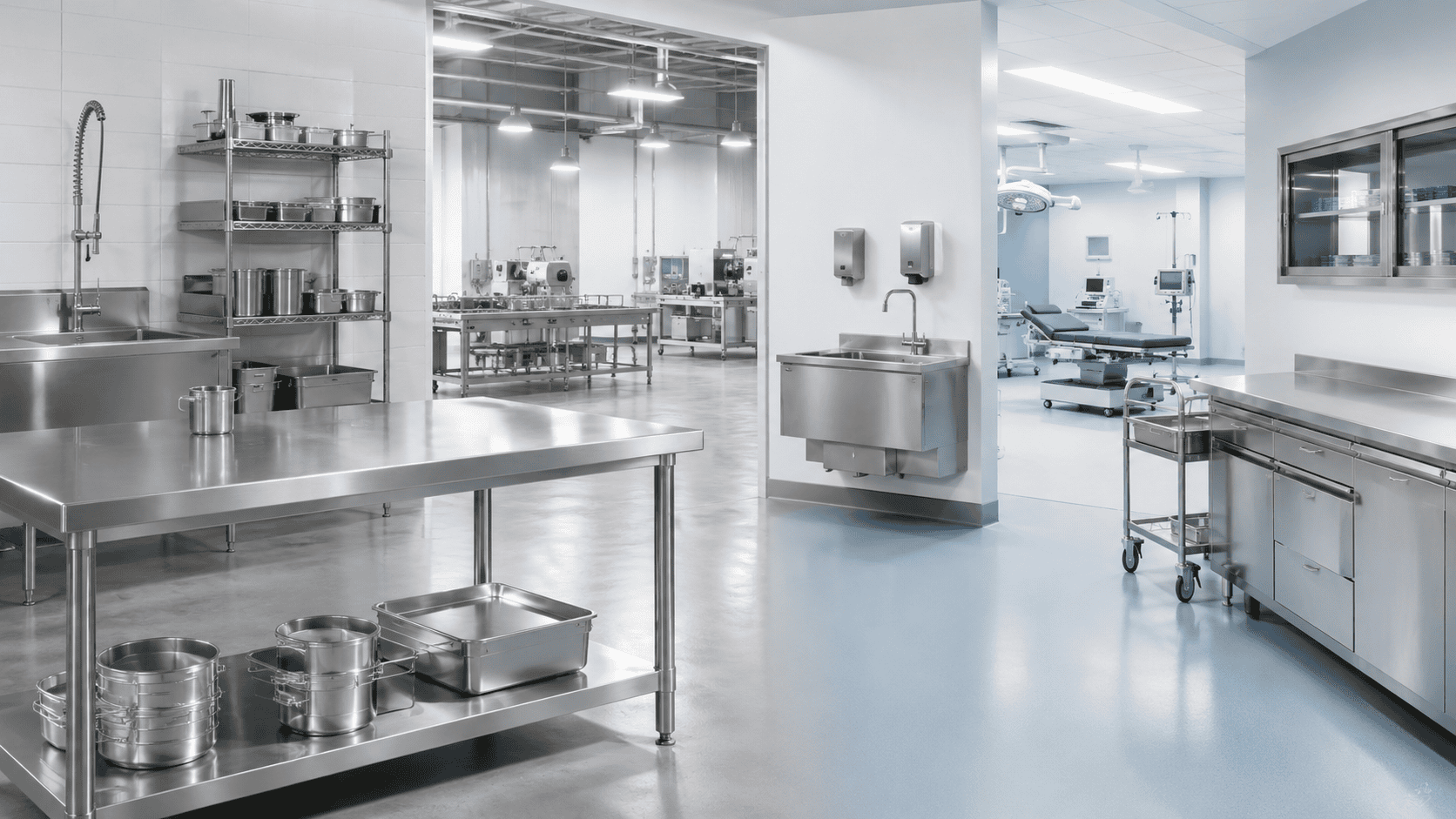 Vantagens dos móveis de aço inox em ambientes industriais e de saúde