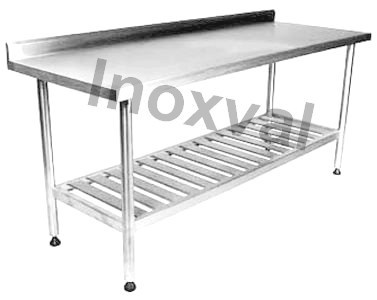 Prateleira em aço inox para cozinha industrial - Brás Inox